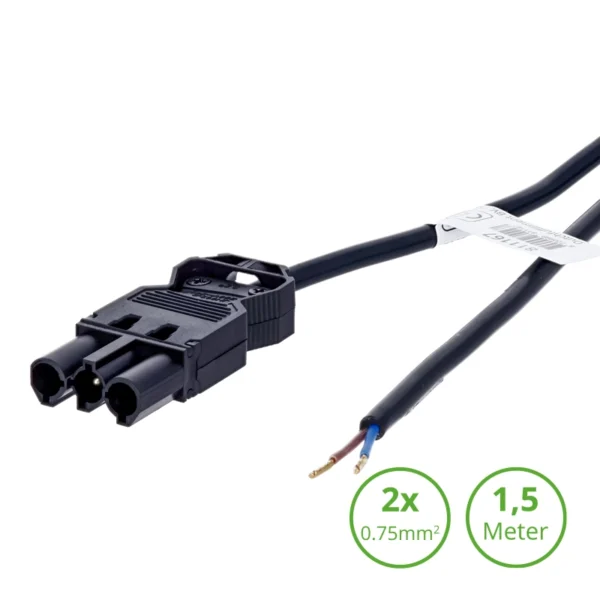 Wieland Aansluitsnoer Gst18 Male 1,5m 2×0,75mm